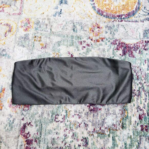 SKIMS Shine Spandex Jersey Gray Bandeau Set - Picture 2 of 8